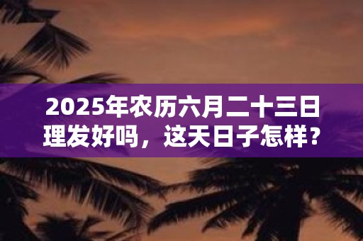 2025年农历六月二十三日理发好吗，这天日子怎样？