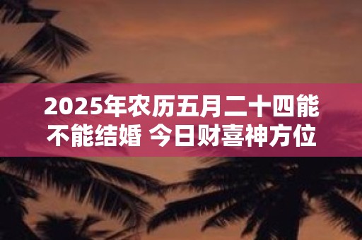 2025年农历五月二十四能不能结婚 今日财喜神方位