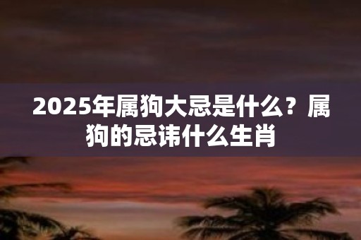 2025年属狗大忌是什么？属狗的忌讳什么生肖