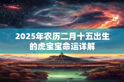 2025年农历二月十五出生的虎宝宝命运详解