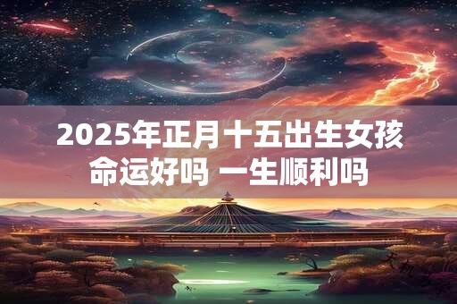 2025年正月十五出生女孩命运好吗 一生顺利吗