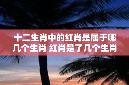 十二生肖中的红肖是属于哪几个生肖 红肖是了几个生肖