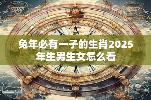 兔年必有一子的生肖2025年生男生女怎么看