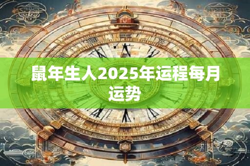 鼠年生人2025年运程每月运势