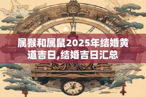 属猴和属鼠2025年结婚黄道吉日,结婚吉日汇总