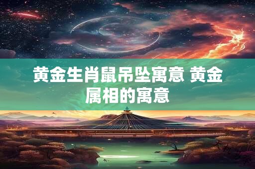 黄金生肖鼠吊坠寓意 黄金属相的寓意