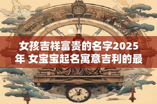 女孩吉祥富贵的名字2025年 女宝宝起名寓意吉利的最佳字