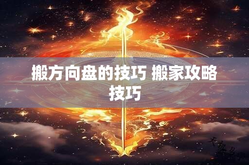 搬方向盘的技巧 搬家攻略技巧