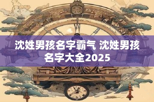 沈姓男孩名字霸气 沈姓男孩名字大全2025