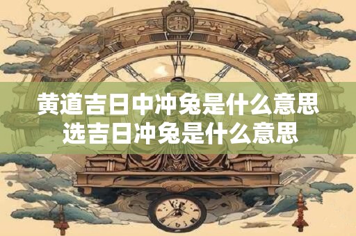 黄道吉日中冲兔是什么意思 选吉日冲兔是什么意思