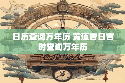 日历查询万年历 黄道吉日吉时查询万年历