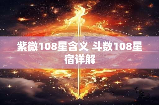 紫微108星含义 斗数108星宿详解