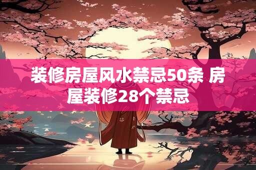 装修房屋风水禁忌50条 房屋装修28个禁忌