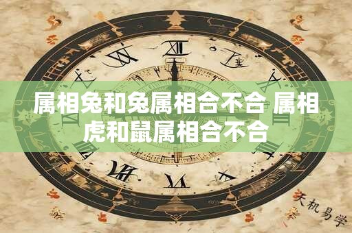 属相兔和兔属相合不合 属相虎和鼠属相合不合