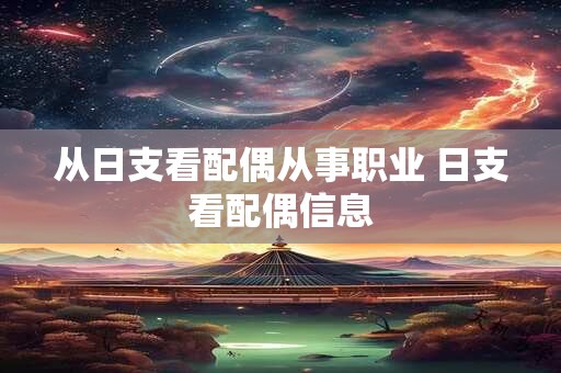 从日支看配偶从事职业 日支看配偶信息