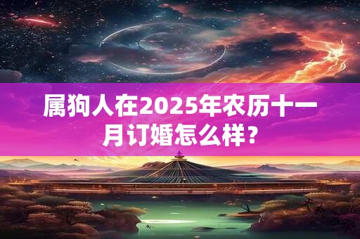 属狗人在2025年农历十一月订婚怎么样？