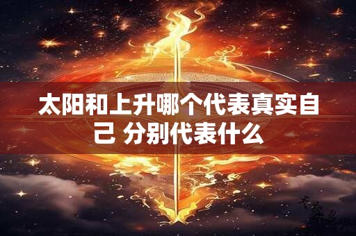 太阳和上升哪个代表真实自己 分别代表什么