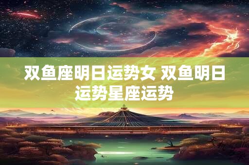 双鱼座明日运势女 双鱼明日运势星座运势