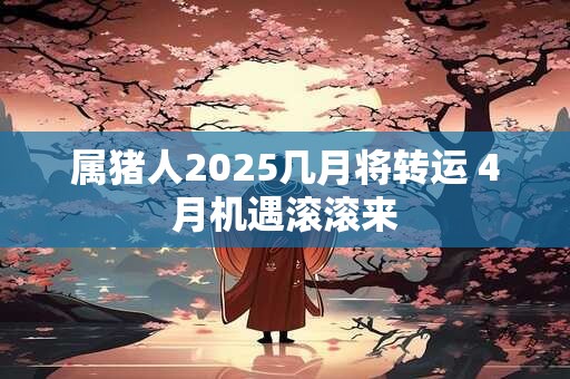 属猪人2025几月将转运 4月机遇滚滚来