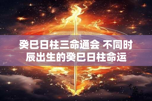 癸巳日柱三命通会 不同时辰出生的癸巳日柱命运