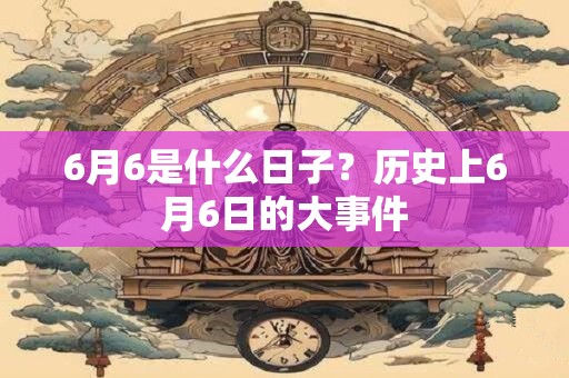 6月6是什么日子？历史上6月6日的大事件