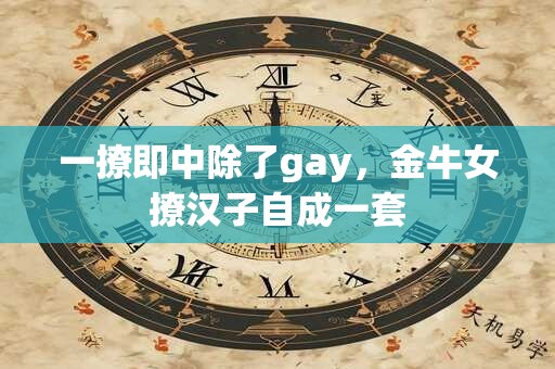 一撩即中除了gay，金牛女撩汉子自成一套