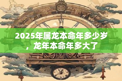 2025年属龙本命年多少岁，龙年本命年多大了