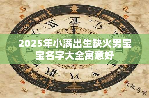 2025年小满出生缺火男宝宝名字大全寓意好