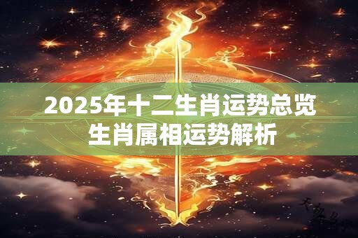 2025年十二生肖运势总览 生肖属相运势解析