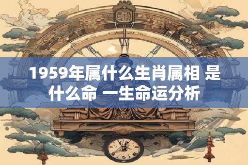 1959年属什么生肖属相 是什么命 一生命运分析