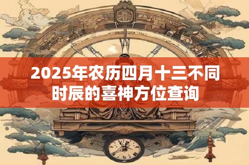 2025年农历四月十三不同时辰的喜神方位查询