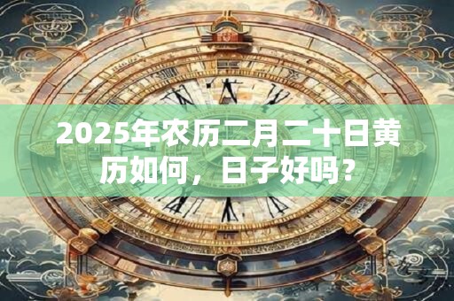 2025年农历二月二十日黄历如何，日子好吗？