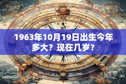 1963年10月19日出生今年多大？现在几岁？