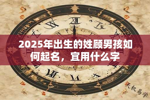 2025年出生的姓顾男孩如何起名，宜用什么字