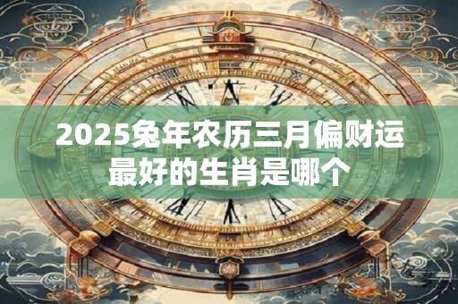 2025兔年农历三月偏财运最好的生肖是哪个