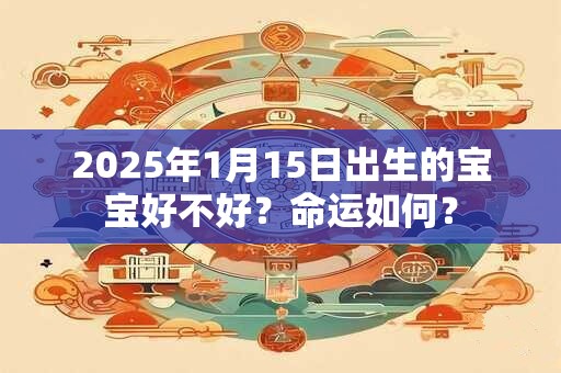 2025年1月15日出生的宝宝好不好？命运如何？