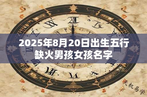 2025年8月20日出生五行缺火男孩女孩名字