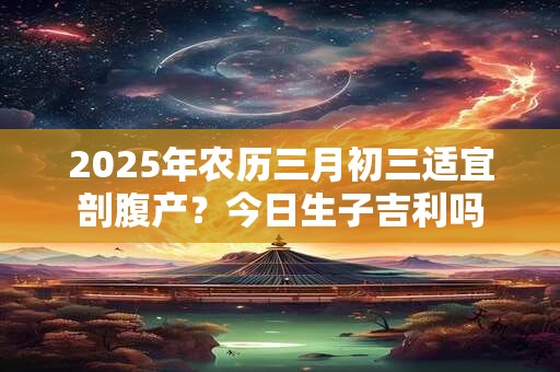 2025年农历三月初三适宜剖腹产？今日生子吉利吗