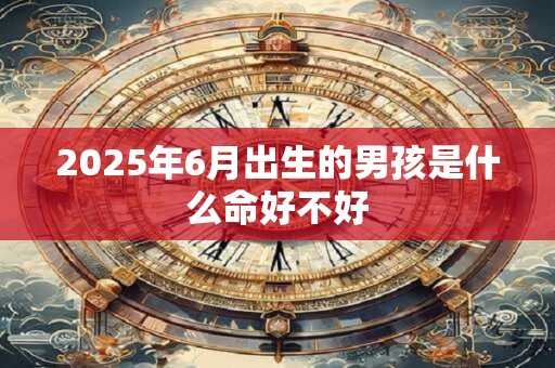 2025年6月出生的男孩是什么命好不好