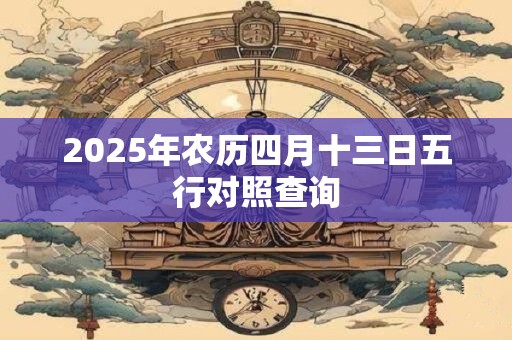 2025年农历四月十三日五行对照查询