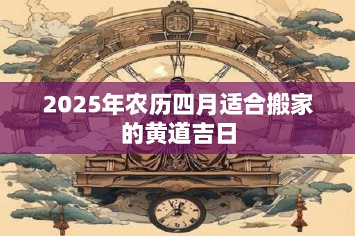 2025年农历四月适合搬家的黄道吉日