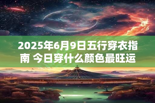 2025年6月9日五行穿衣指南 今日穿什么颜色最旺运