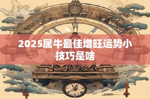 2025属牛最佳增旺运势小技巧是啥