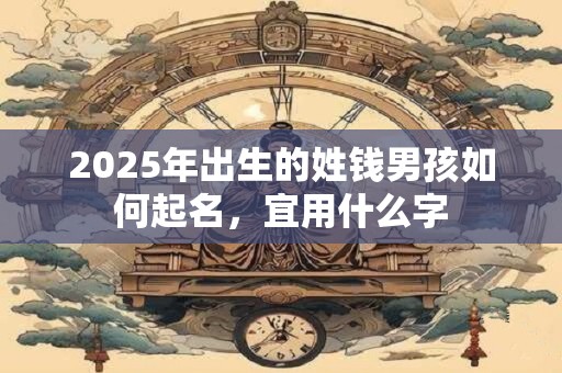 2025年出生的姓钱男孩如何起名，宜用什么字