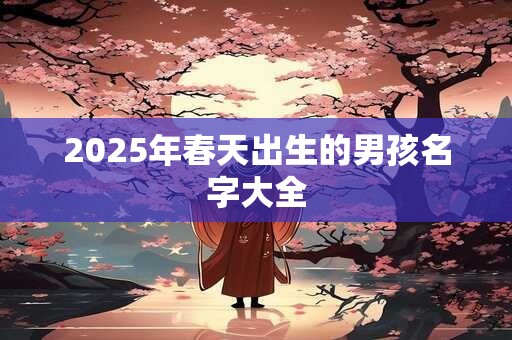 2025年春天出生的男孩名字大全