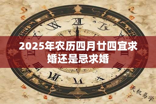 2025年农历四月廿四宜求婚还是忌求婚