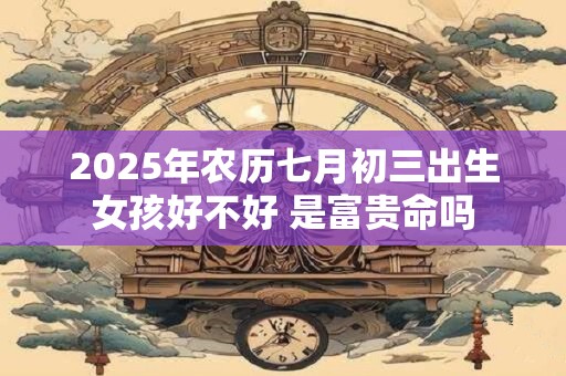 2025年农历七月初三出生女孩好不好 是富贵命吗