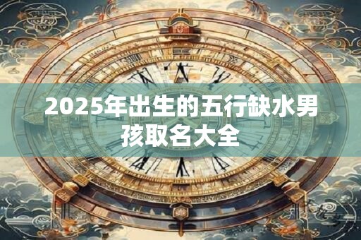 2025年出生的五行缺水男孩取名大全