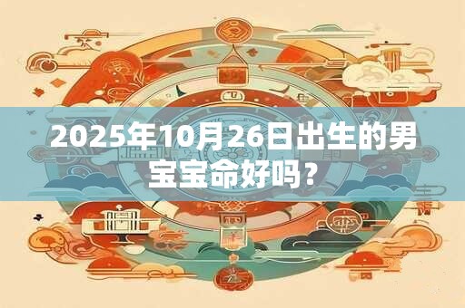 2025年10月26日出生的男宝宝命好吗？