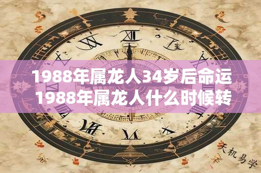 1988年属龙人34岁后命运 1988年属龙人什么时候转运